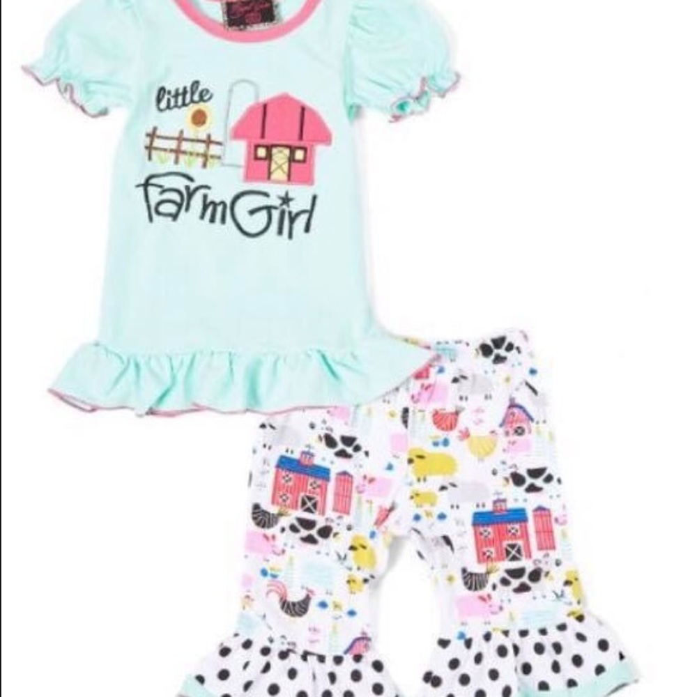 ROYAL GEM GIRLS “FARM GIRL” SET...NWOT...SZ 3-4T